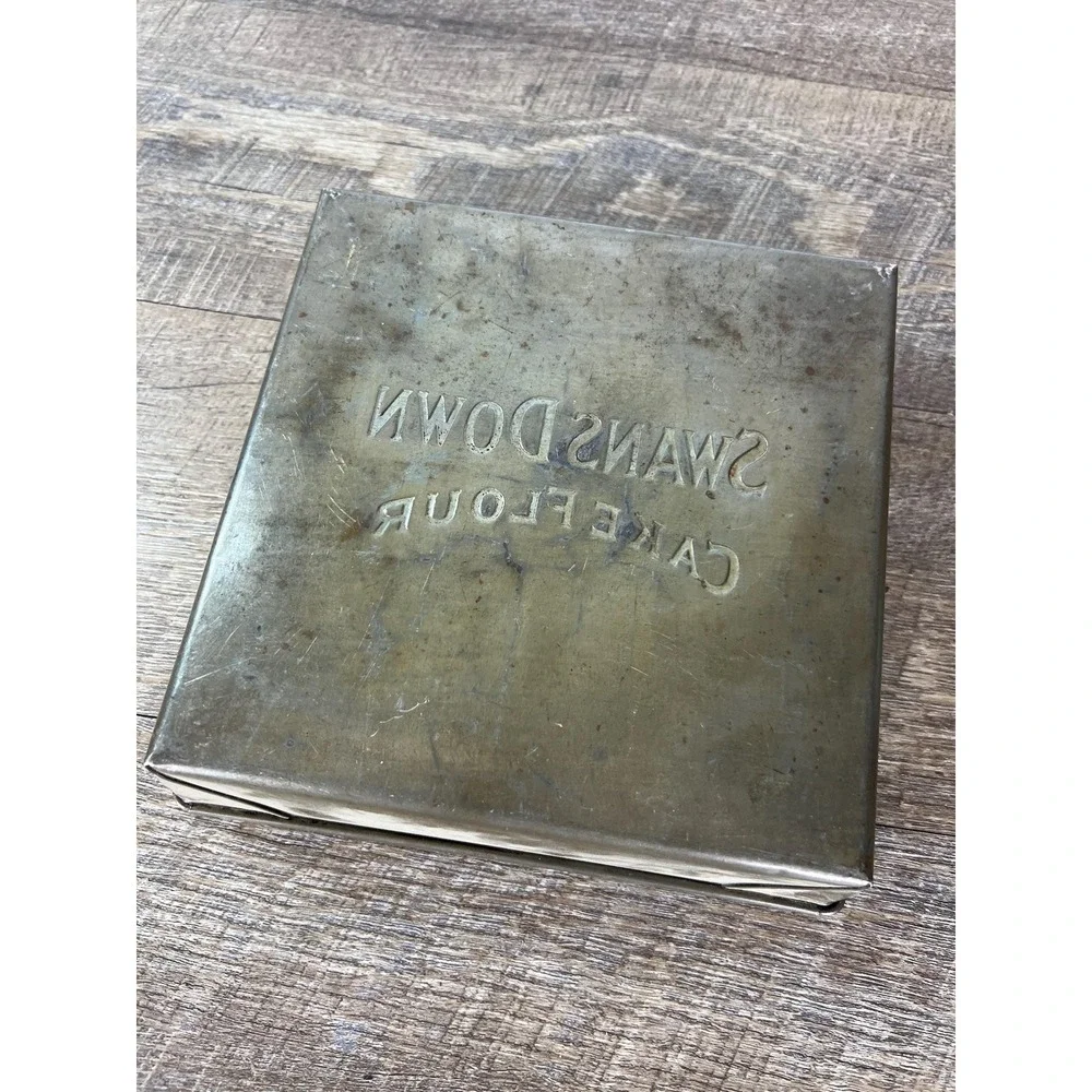 Swans Down Cake Flour‎ square cake pan Vintage advertising Primitive farmhouse